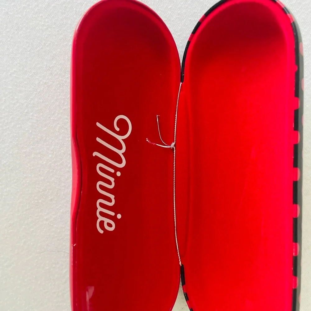 Disney Minnie Mouse Red and Black Polka Dot Glasses Case
